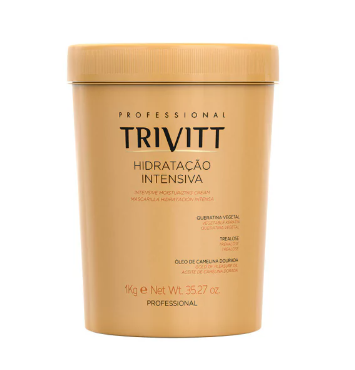 Trivitt Intensive Hydration Mask Moisturizing Cream Máscara Hidratação Hair Care 1kg/35.2 oz